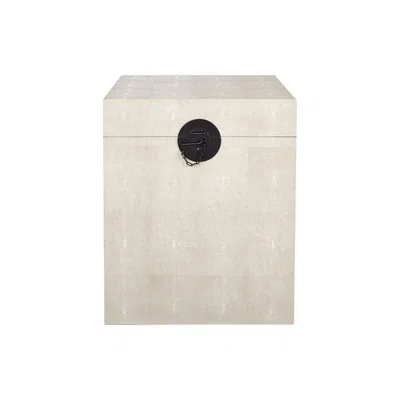 OKA Faux Shagreen Bedside Trunk - Taupe