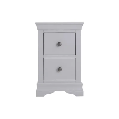 Oak&More Simone Grey 2 Drawer Bedside Table