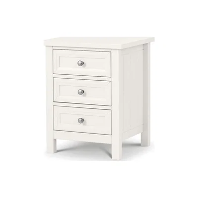 Oak&More Maine 3 Drawer Bedside Surf White