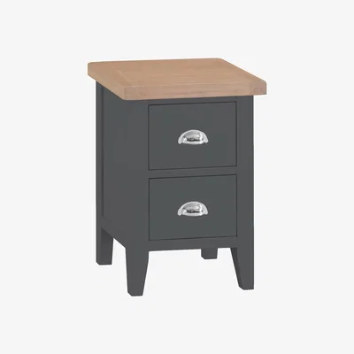 Oak&More Eden Oak and Grey Small Bedside
