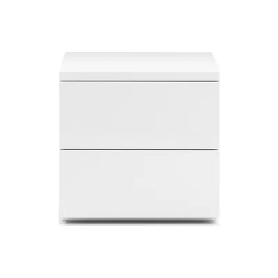 Oak&More Monaco 2 Drawer White Bedside