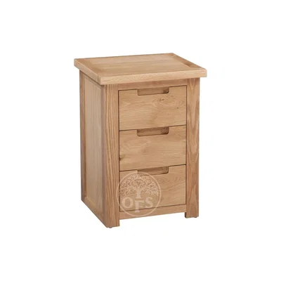 Oak&More Melrose Oak 3 Drawer Bedside