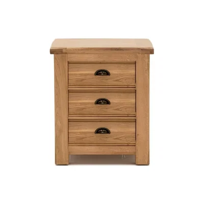 Oak&More Breeze 3 Drawer Bedside Table