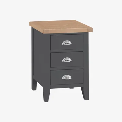 Oak&More Eden Oak and Grey Large Bedside