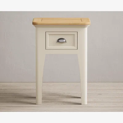 Oak&More Bridstow Oak and Cream Painted 1 Drawer Bedside