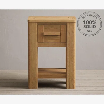 Oak&More Eclipse Solid Oak Bedside Table