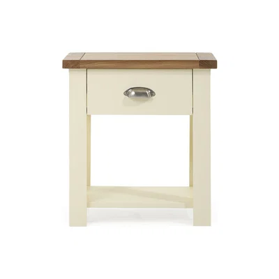 Oak&More Somerset Oak and Cream Bedside Table