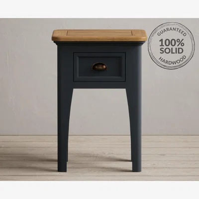 Oak&More Bridstow Oak and Blue Painted 1 Drawer Bedside