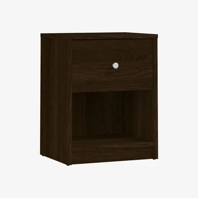 Oak&More April 1 Drawer Bedside Chest in Dark Walnut
