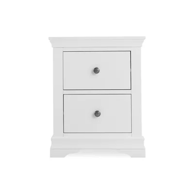 Oak&More Brooklyn White Large Bedside Table