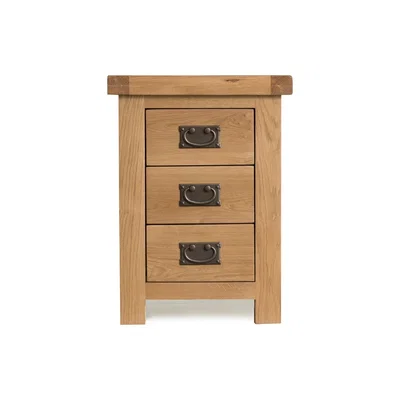 Oak&More Sydney 3 Drawer Bedside Table