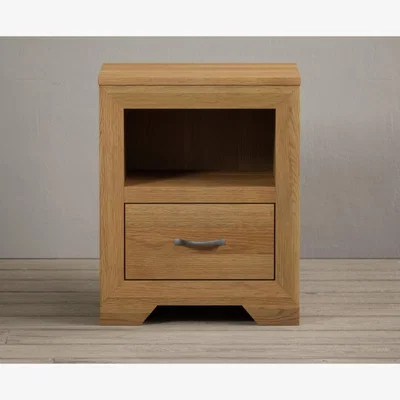 Oak&More Mitre Solid Oak 1 Drawer Bedside Table