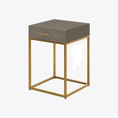 Olivia's DI Designs Hampton Bedside - Grey Shagreen