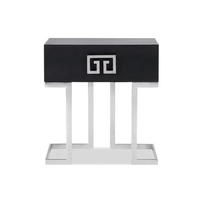 Olivia's Liang & Eimil Nobbu Bedside Table Polished Stainless Steel
