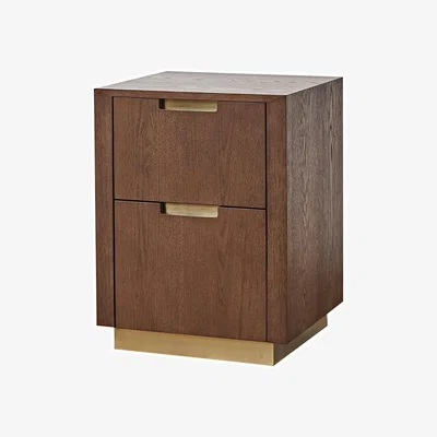 Olivia's Liang & Eimil Balkan Bedside Table Classic Brown finished | Outlet