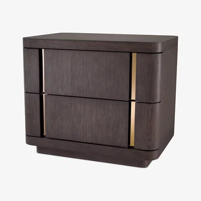 Olivia's Eichholtz Modesto Bedside Table in Mocha Crown Oak Veneer