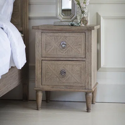 Olivia's Gallery Direct Mustique 2 Drawer Bedside Table