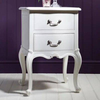 Olivia's Gallery Direct Chic Bedside Table in Off White