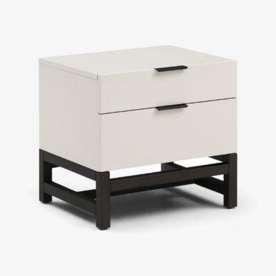 Olivia's Tommy Franks Webb Bedside Table in Matte Beige