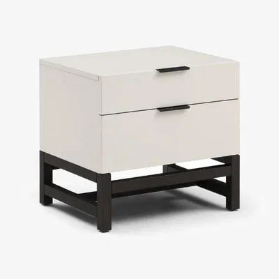 Olivia's Tommy Franks Webb Bedside Table in Matte Beige