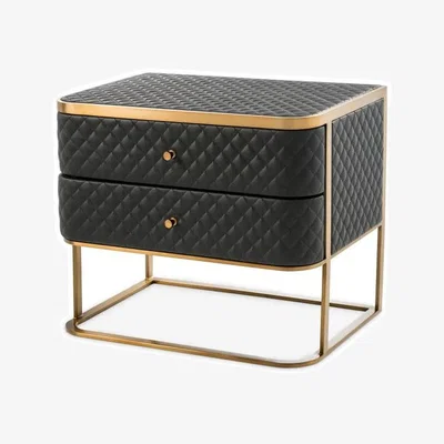 Olivia's Eichholtz Monfort Bedside Table in Brushed Brass Finish