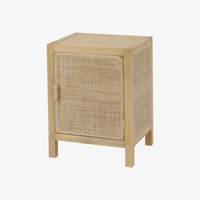 Olivia's Libra Toba Natural and Cane Small Side Cabinet Rattan