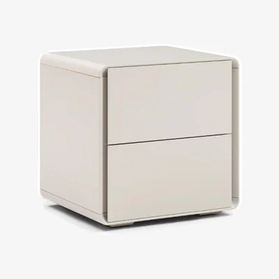Olivia's Tommy Franks Kota Bedside Table in Matte Beige
