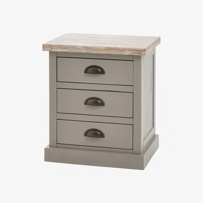 Olivia's Hill Interiors The Oxley Collection 3 Drawer Bedside Table
