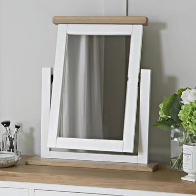 Downtown Easton Trinket Mirror - White