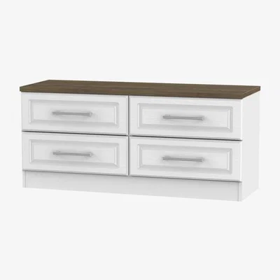 Downtown Kent 4 Drawer Bed Box - White Ash & Oak