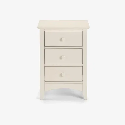 Downtown Julian Bowen Cameo 3 Drawer Bedside Chest Stone White