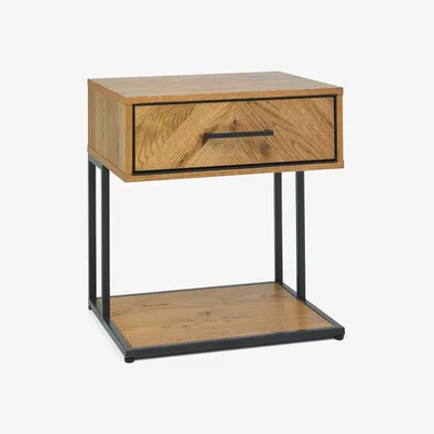 Downtown Vaughan Chevron Oak Nightstand