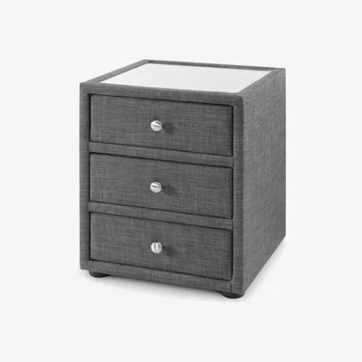 Downtown Julian Bowen Sorrento 3 Drawer Linen Bedside Table