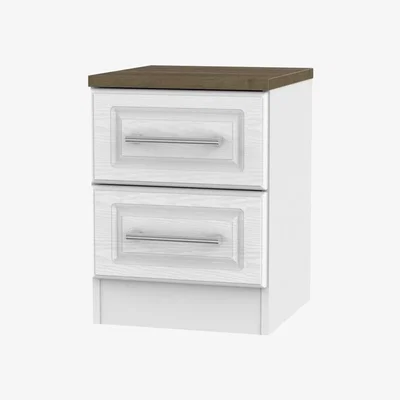 Downtown Kent 2 Drawer Locker - White Ash & Oak