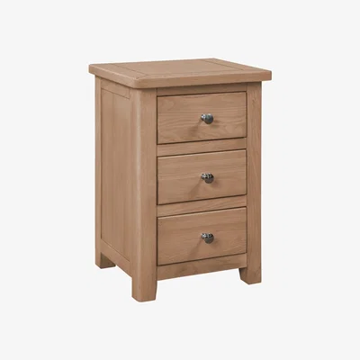 Downtown Cannes 3 Drawer Bedside Cabinet - Oak