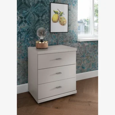 Downtown Wiemann Darwin 3 Drawer Bedside Cabinet - H 64cm x W 60cm