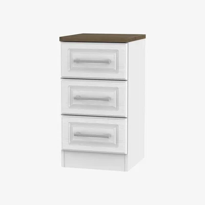 Downtown Kent 3 Drawer Locker - White Ash & Oak