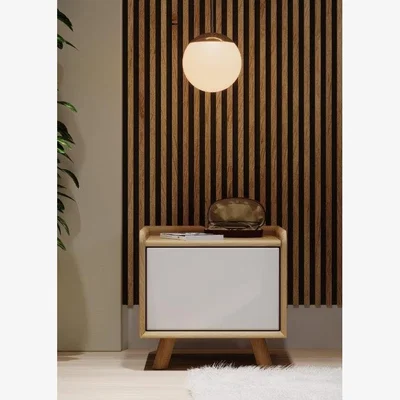 Downtown Bell & Stocchero Bell and Stocchero Lago 1 Door Bedside Cabinet - White