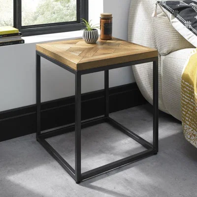 Downtown Vancouver Rustic Oak Lamp Table