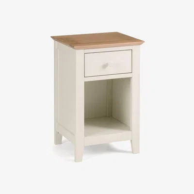 Downtown Julian Bowen Salerno 1 Drawer Bedside Ivory/Oak