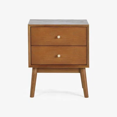 Downtown Julian Bowen Lowry 2 Drawer Bedside In DarkWood