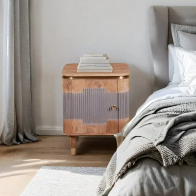 OAT Home Blarney Wooden Bedside Table Cabinet