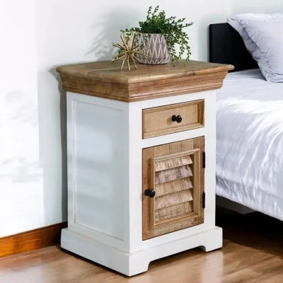 OAT Home Doonbeg Wooden Bedside Table Cabinet