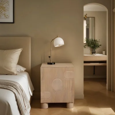 OAT Home Cashel Wooden Small Bedside Table