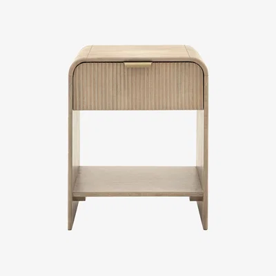 Perch and Parrow Rigato Bedside Table, Large