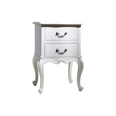 Perch and Parrow Opera Bedside Table in White