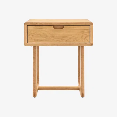 Perch and Parrow Whittle Bedside Table in Natural