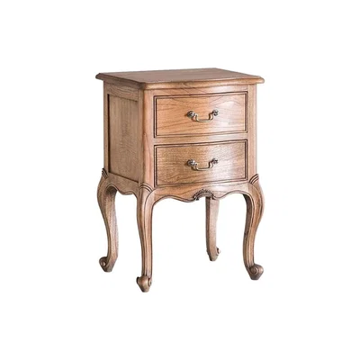 Perch and Parrow Opera Weathered Bedside Table in Wood