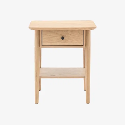 Perch and Parrow Modaro 1 Drawer Bedside Table in Natural