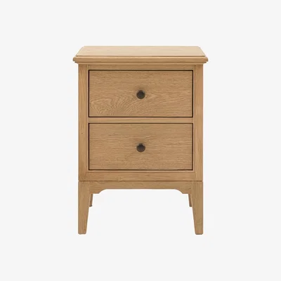 Perch and Parrow Sylva 2 Drawer Bedside Table